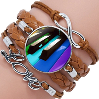 Leather Bracelet With Image Charm