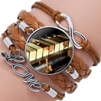 Leather Bracelet With Image Charm