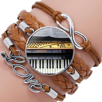 Leather Bracelet With Image Charm