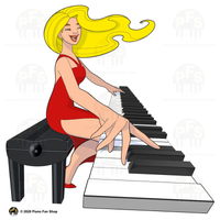 Jamming Blonde Pianist T-Shirt