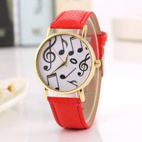 Gold-Colored Music Note Watch