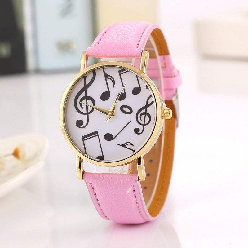 Gold-Colored Music Note Watch