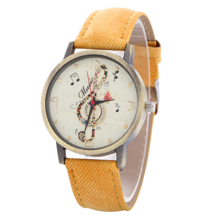 Watch With Classic Treble Clef Design