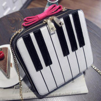 Square Keyboard Purse With Pink Bow