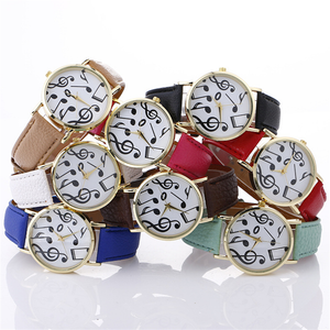 Gold-Colored Music Note Watch