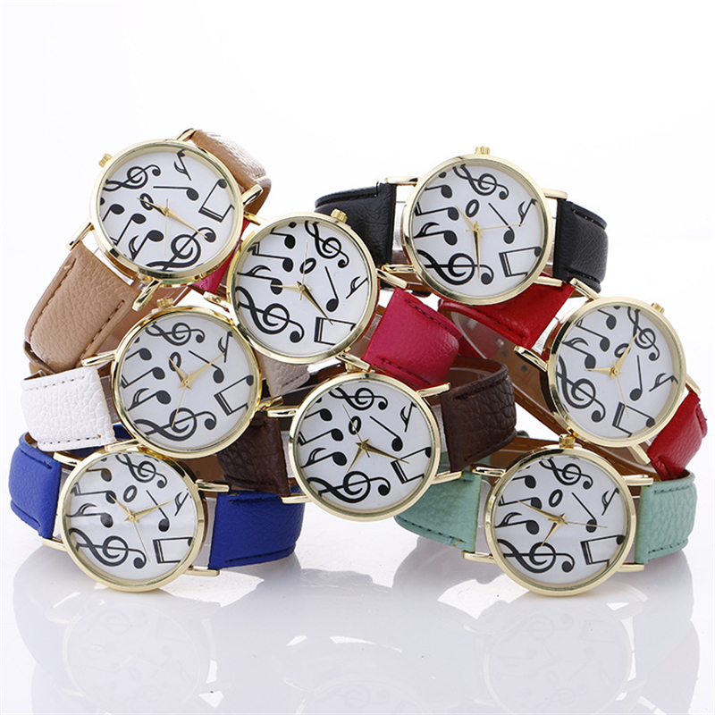 Gold-Colored Music Note Watch