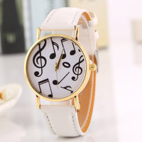Gold-Colored Music Note Watch