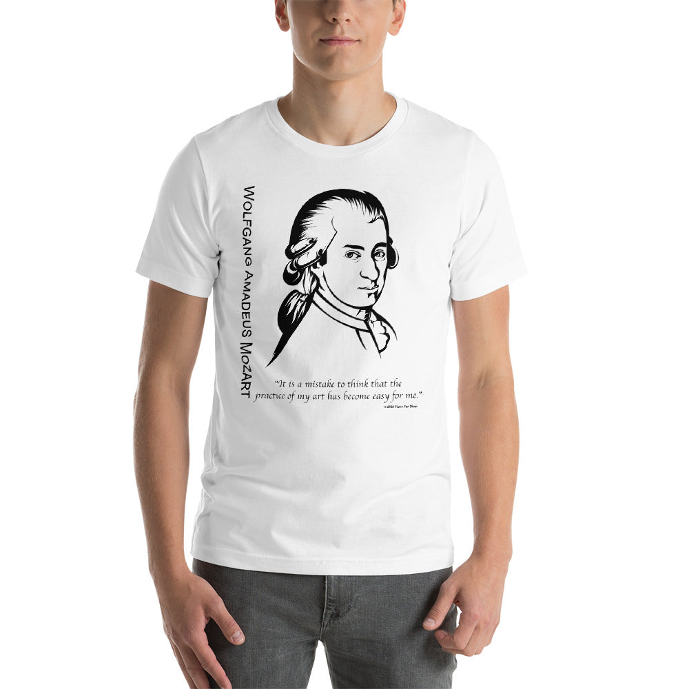 DELICATE UNIT TECHNO MOZART Tシャツ 白 XL Mozart Silhouette T-Shirt – Piano Fan Shop