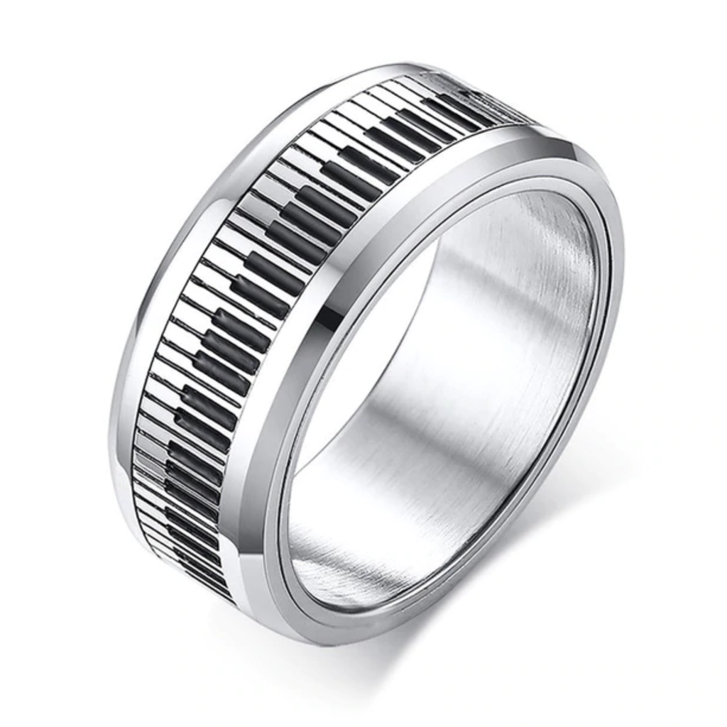 Fidget Spinner Piano Fashion Ring