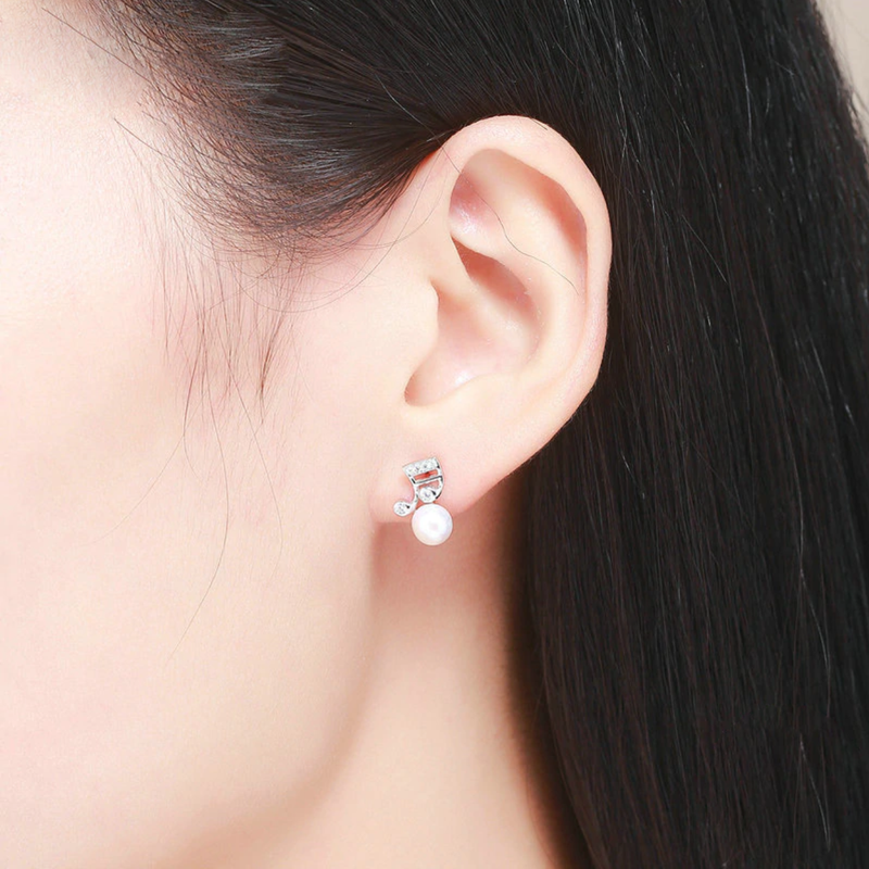 Smiling Sixteenths Silver Studs