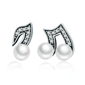 Crystal Calligraphy Eighths Silver Studs