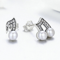 Crystal Calligraphy Eighths Silver Studs