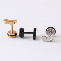 Dainty Eighth Note Ball Screw Earrings