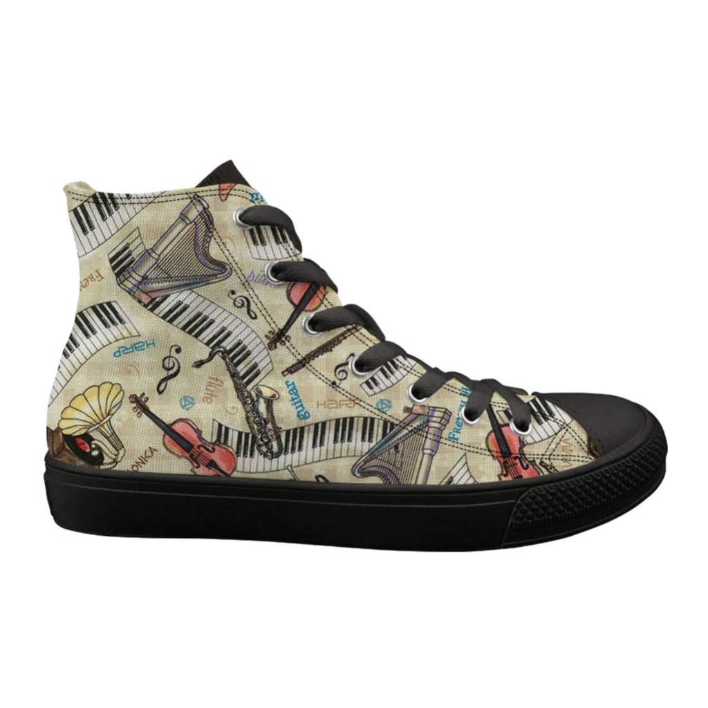 Musical Tapestry High Top Shoes