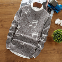 Knitted Sweater With Music Notes