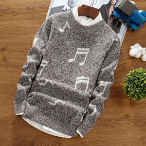 Knitted Sweater With Music Notes
