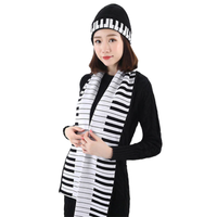 Piano Scarf & Hat Set