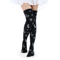 Thigh-High Note Stockings