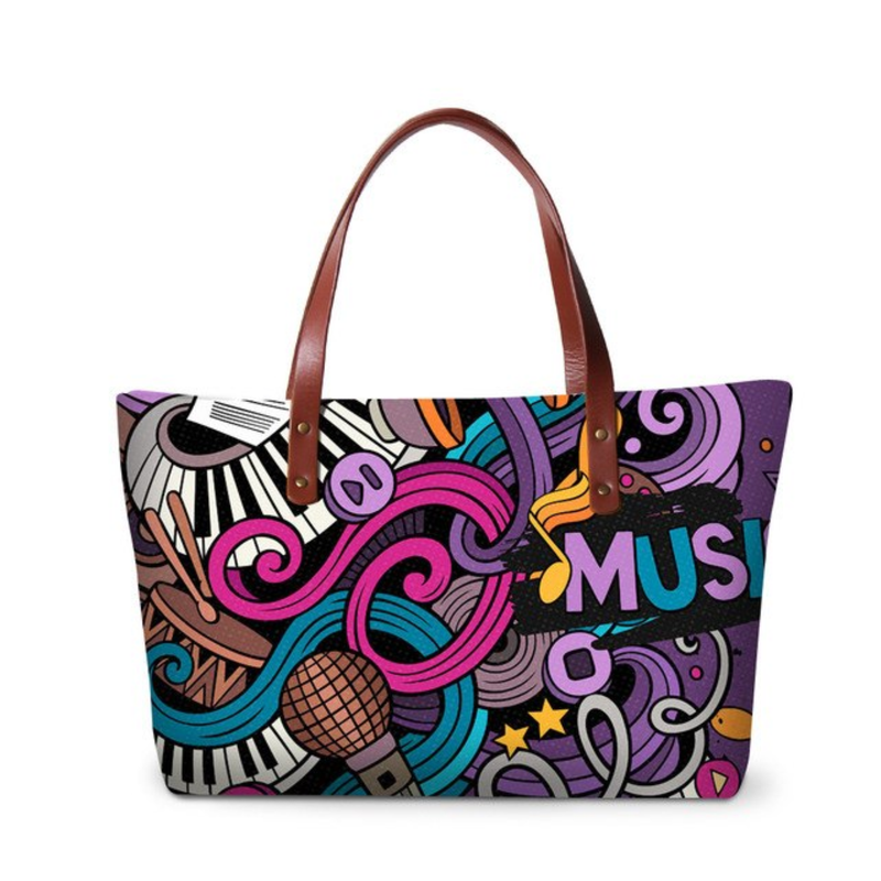 Cartoon Collage Shoulder Bag