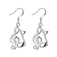 Treble Clef & Eighth Note Drop Earrings