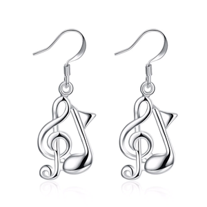 Treble Clef & Eighth Note Drop Earrings