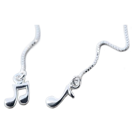 Wind Chime Silver Drop Earrings