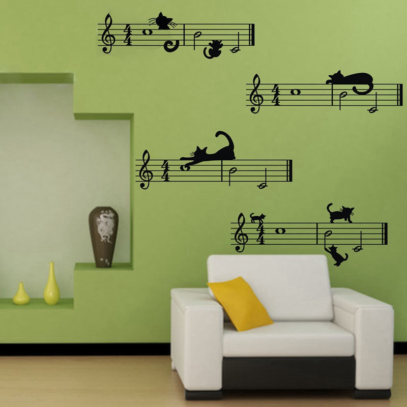 "Music Meow" Wall Sticker