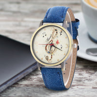 Watch With Classic Treble Clef Design