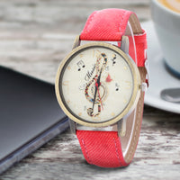 Watch With Classic Treble Clef Design