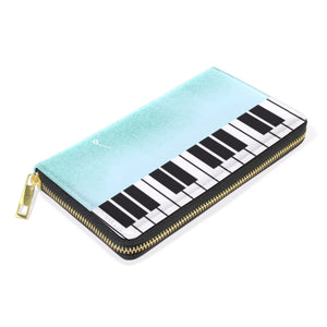 Piano Leather Wallet – Turquoise