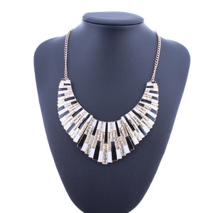 Necklace With Abstract Keyboard Design
