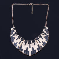 Necklace With Abstract Keyboard Design