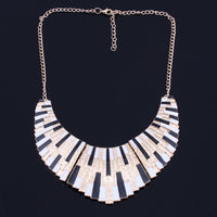 Necklace With Abstract Keyboard Design