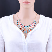 Necklace With Abstract Keyboard Design