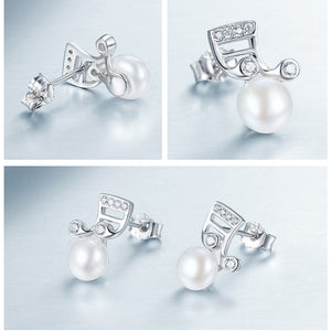 Smiling Sixteenths Silver Studs