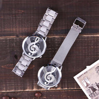 Transparent G-Clef Watch – Metal Band