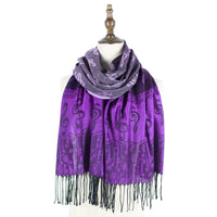 Pashmina-Style Treble Clef Scarf