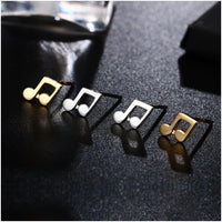 Silver/Gold-Plated Eighth Note Studs