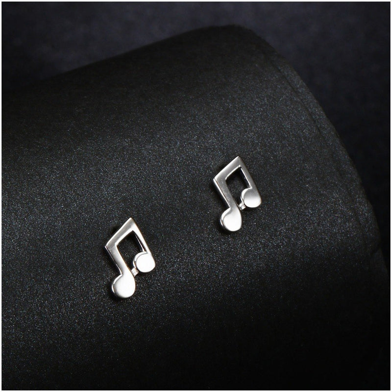 Silver/Gold-Plated Eighth Note Studs