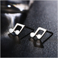 Silver/Gold-Plated Eighth Note Studs