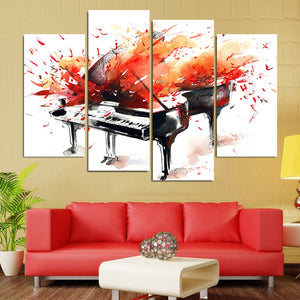"Explosive Show" 4-Piece Oil Print