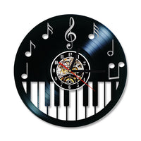 "Keyboard & Notes" Backlit Vinyl Clock