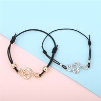 Crystal Treble Clef Rope Bracelet