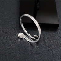 Winding Eighth Note Silver Ring
