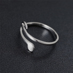 Winding Eighth Note Silver Ring