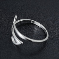 Winding Eighth Note Silver Ring