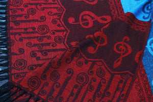 Pashmina-Style Treble Clef Scarf