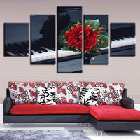"Grand Rose" 5-Piece Oil Print