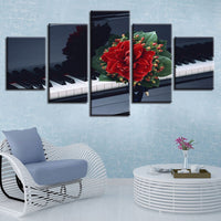 "Grand Rose" 5-Piece Oil Print