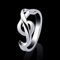 Conductor's Motion G-Clef Silver Ring